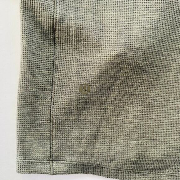Lululemon Shift Stitch Hoodie Heathered Rover Tan Size XL Waffle Long Sleeve - Picture 8 of 9